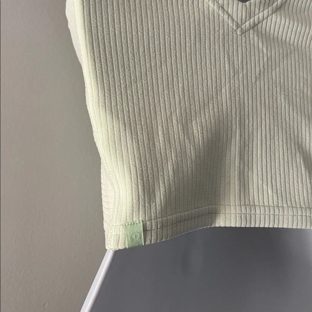lululemon athletica Ribbed Softstreme Cropped Tank Top - Kohlrabi Green
